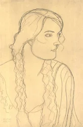 Bust of a Girl with Braids